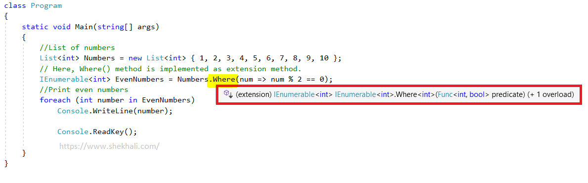 Extension Methods in C#